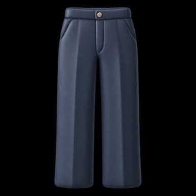 Pantalón de sastrería azul marino recortado