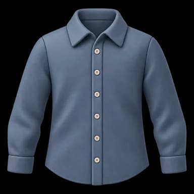 Camisa de vestir azul recortada